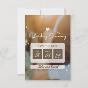 Elegant "Save The Date" Wedding card - editable