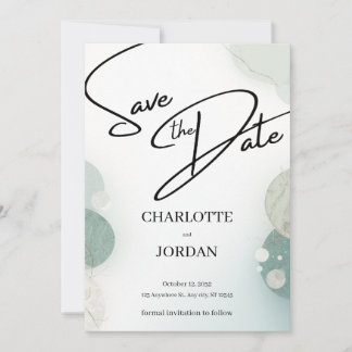 Elegant Save the Date Wedding Invitation