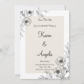 Elegant Save The Date Weeding Invitation