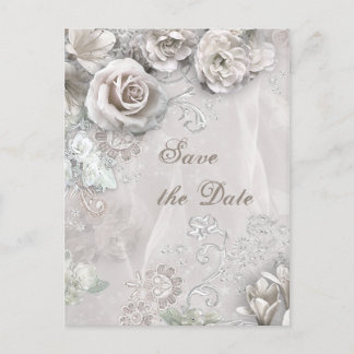Elegant Save the Day Announcement Postcard