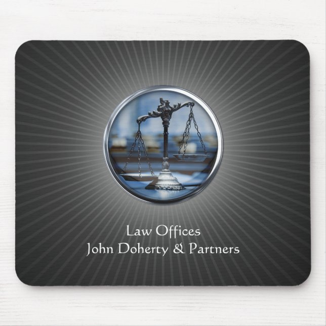 Elegant Scales of Justice Mouse Mat (Front)