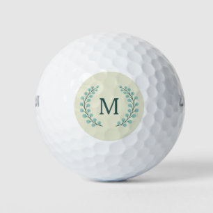 Elegant Scandinavian berry wreath design Golf Balls