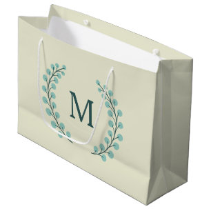 Elegant Scandinavian berry wreath design  Large Gift Bag