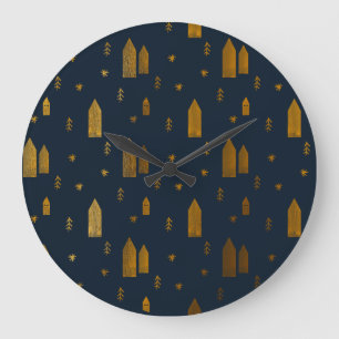 Elegant Scandinavian Christmas   Large Clock