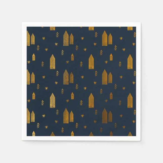 Elegant Scandinavian Christmas Napkin (Front)