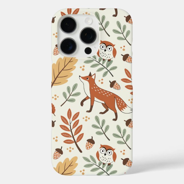 Elegant Scandinavian Fall Pattern Case-Mate iPhone Case (Back)
