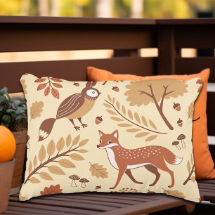 Elegant Scandinavian Fall Pattern Decorative Cushion