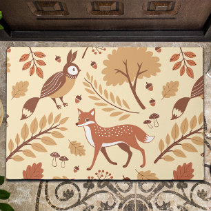 Elegant Scandinavian Fall Pattern Doormat