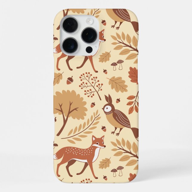 Elegant Scandinavian Fall Pattern iPhone Case (Back)