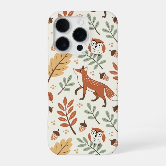 Elegant Scandinavian Fall Pattern iPhone Case (Back)