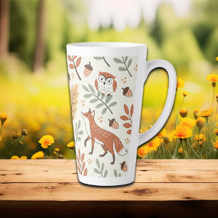 Elegant Scandinavian Fall Pattern Latte Mug