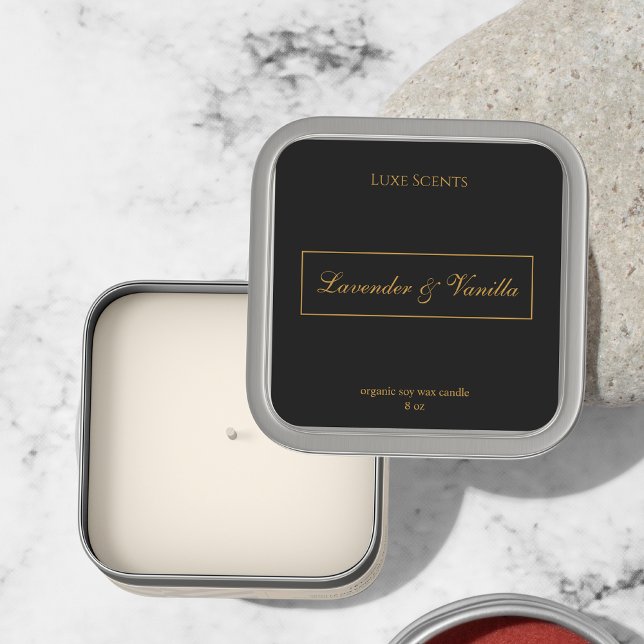 Elegant Scented Candle Square label  (Creator Uploaded)