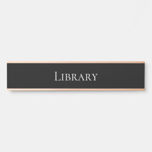 Elegant School Library Door Sign