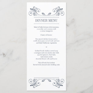 Elegant Sconce Reception Menu Rack Card