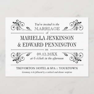 Elegant Sconce Wedding Invitation