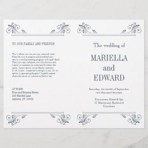 Elegant Sconce Wedding Program