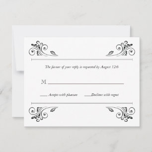 Elegant Sconce Wedding Response Invitation