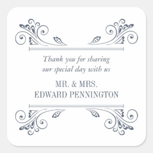 Elegant Sconce Wedding Sticker