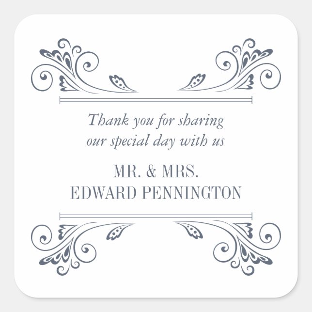 Elegant Sconce Wedding Sticker (Front)