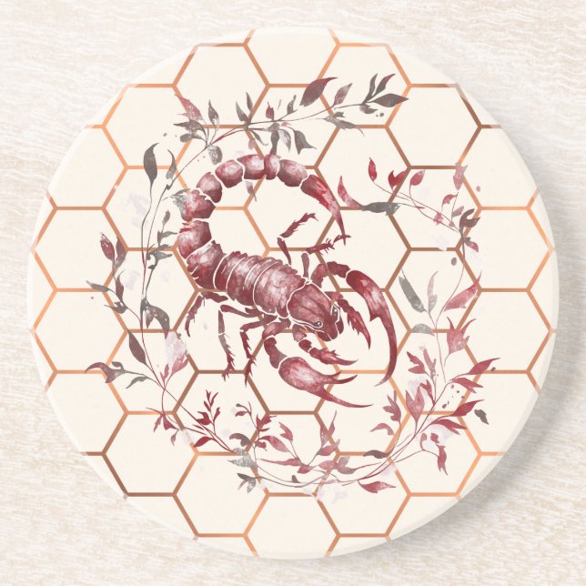 Elegant Scorpio Magnet Coaster (Front)