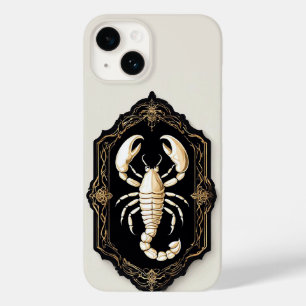 Elegant Scorpion Design With Intricate Golden Art Case-Mate iPhone 14 Case