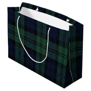 Elegant Scottish Tartan Plaid Christmas Large Gift Bag