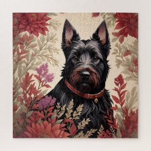 Elegant Scottish Terrier Dog Portrait  Jigsaw Puzzle
