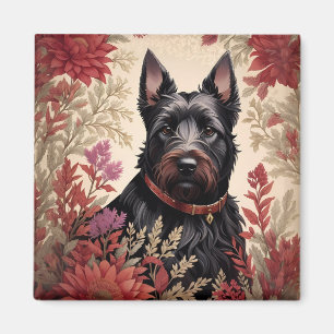 Elegant Scottish Terrier Dog Portrait Magnet