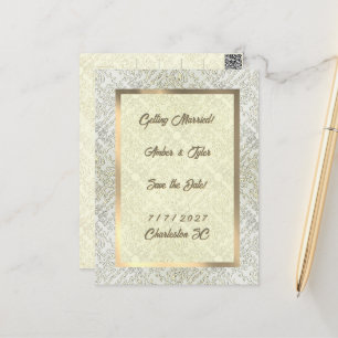 Elegant Scribble Pattern Postcard