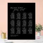 Elegant Script 12 table Seating Chart Acrylic Sign
