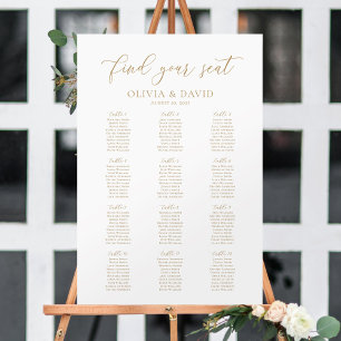 Elegant Script 12 Tables Welcome Seating Chart