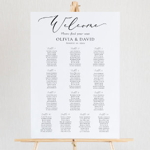 Elegant Script 13 Tables Welcome Seating Chart
