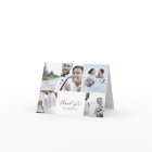 Elegant Script 4 Photo Collage Folded Wedding