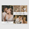 Elegant Script 4 Photo Collage Wedding Thank You 