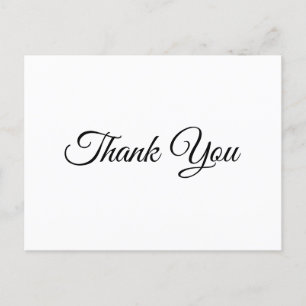 Elegant Script 50th Birthday Thank You Postcard