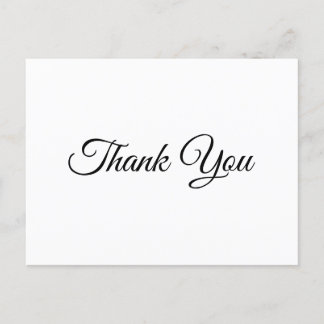 Elegant Script 50th Birthday Thank You Postcard