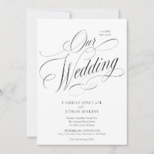 Elegant Script All in One QR Code Wedding