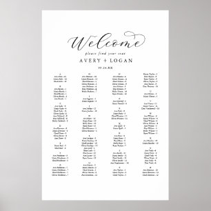 Elegant Script Alphabetical Seating Chart