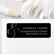 Elegant Script Ampersand Formal Black Wedding