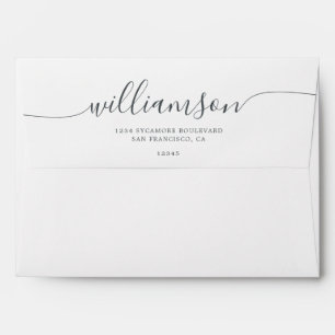 Elegant Script and Serif Return Address Envelope