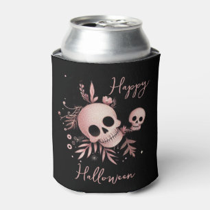 Elegant Script and Skulls Personalised Can Cooler