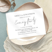 Elegant Script Any Colour Wedding Evening Party