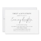 Elegant Script Any Colour Wedding Evening Receptio