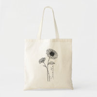 Elegant Script Aster September Birth Flower Name