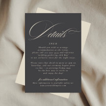 Elegant Script Beige Charcoal Formal The Wedding