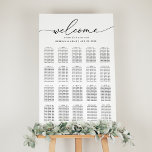 Elegant Script Black and White Wedding Seating Poster<br><div class="desc">Designed to coordinate with our Stylish Script wedding collection,  this customisable seating chart template features an elegant calligraphy graphic and a classy serif font in black. To make advanced changes,  please select "Click to customise further" option under Personalise this template.</div>