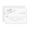 Elegant Script Black and White Wedding Simple
