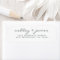 Elegant Script Black White Wedding Return Address