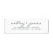Elegant Script Black White Wedding Return Address
