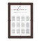 Elegant Script Black & White Wedding Seating Chart